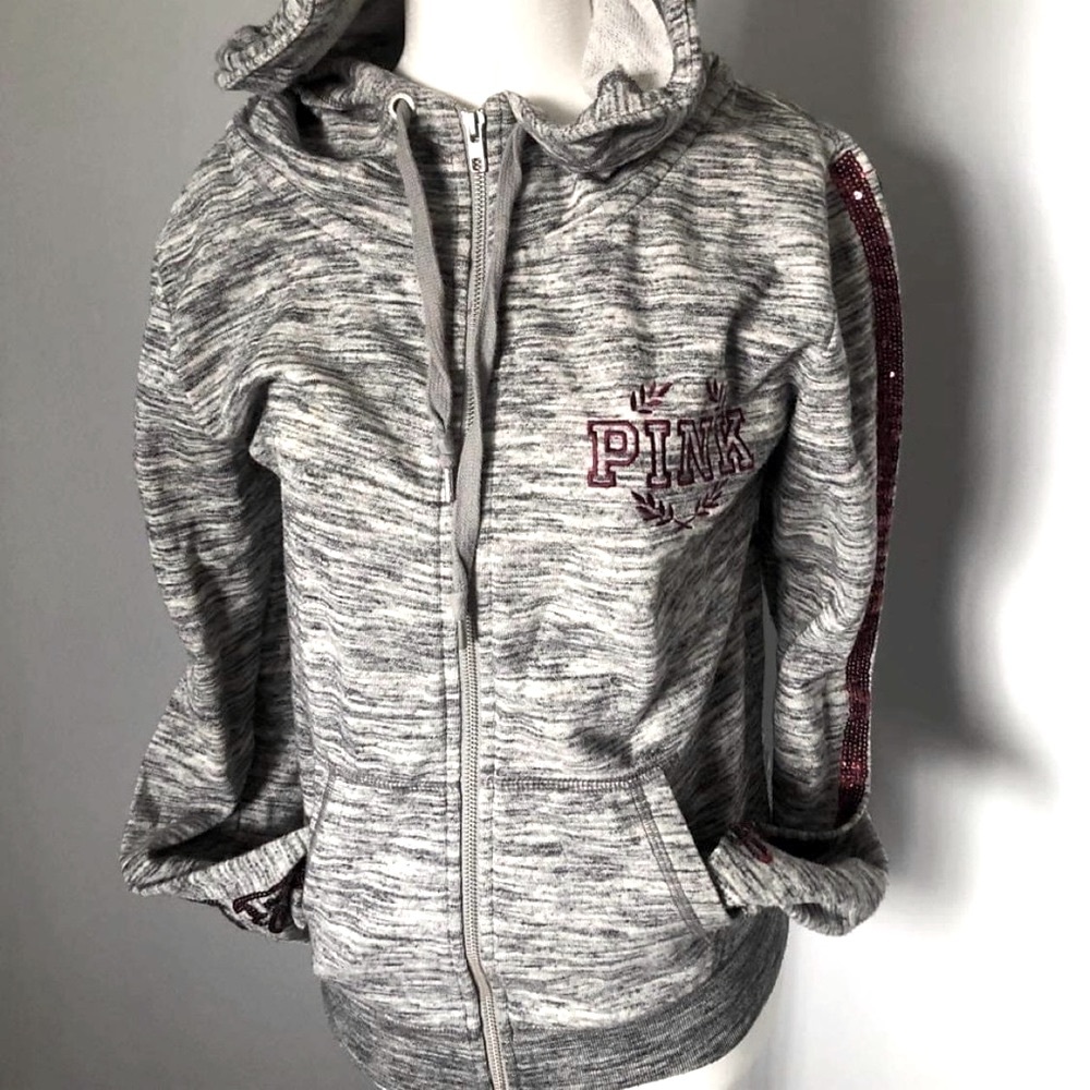 🌺 PINK Limited Edition Marled Sequin Hoodie Y2K🌺
